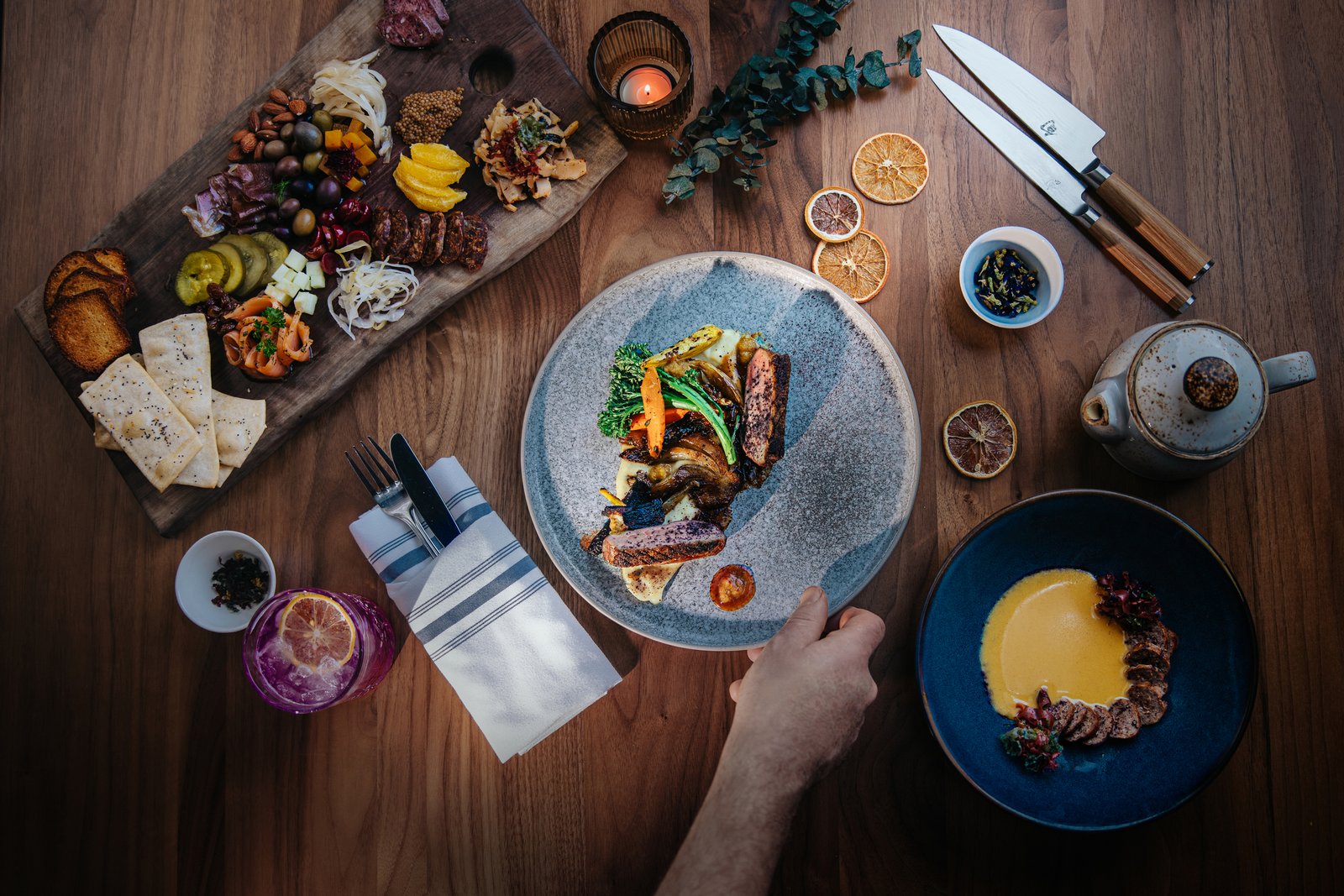 Closeup of food at Aalto in Pyramid Lake Lodge.