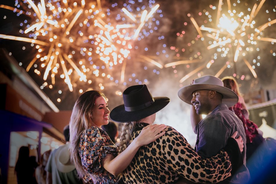 Fireworks after the Grandstand Show at the Calgary Stampede