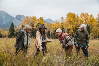 People on a guided tour at Warrior Women