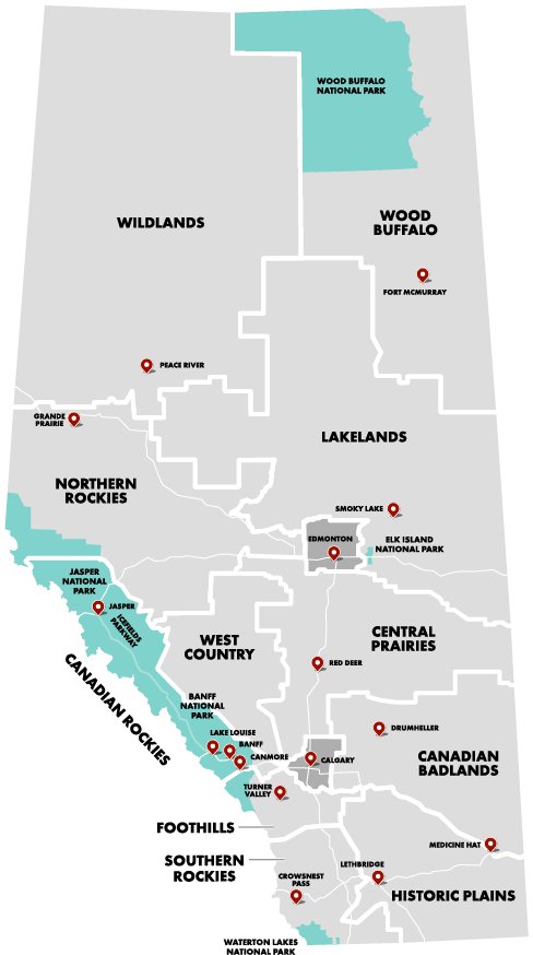 Alberta Regional Profiles Map (Dec 20, 2022)