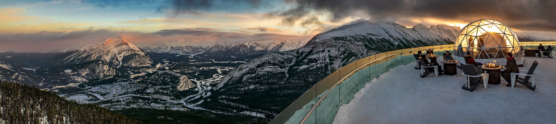 Viewing deck on top of the Banff Gondola
