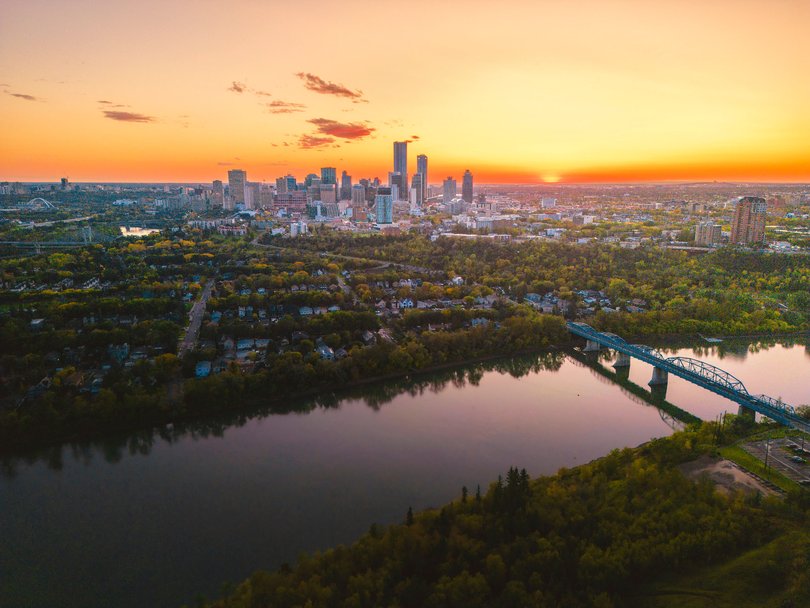 Downtown Edmonton Sunset